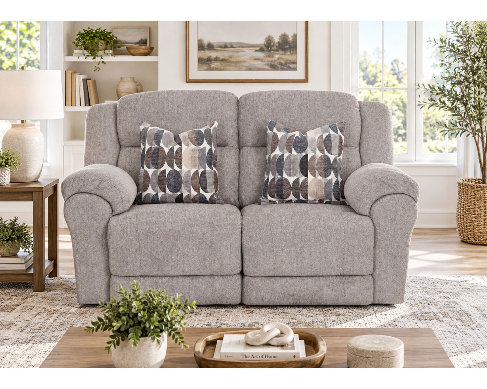 Keaton 90" Reclining Sofa (Plush Comfort. Relaxed Style. Made for Everyday Living) - Shown in Durable Polyester Color Pepper