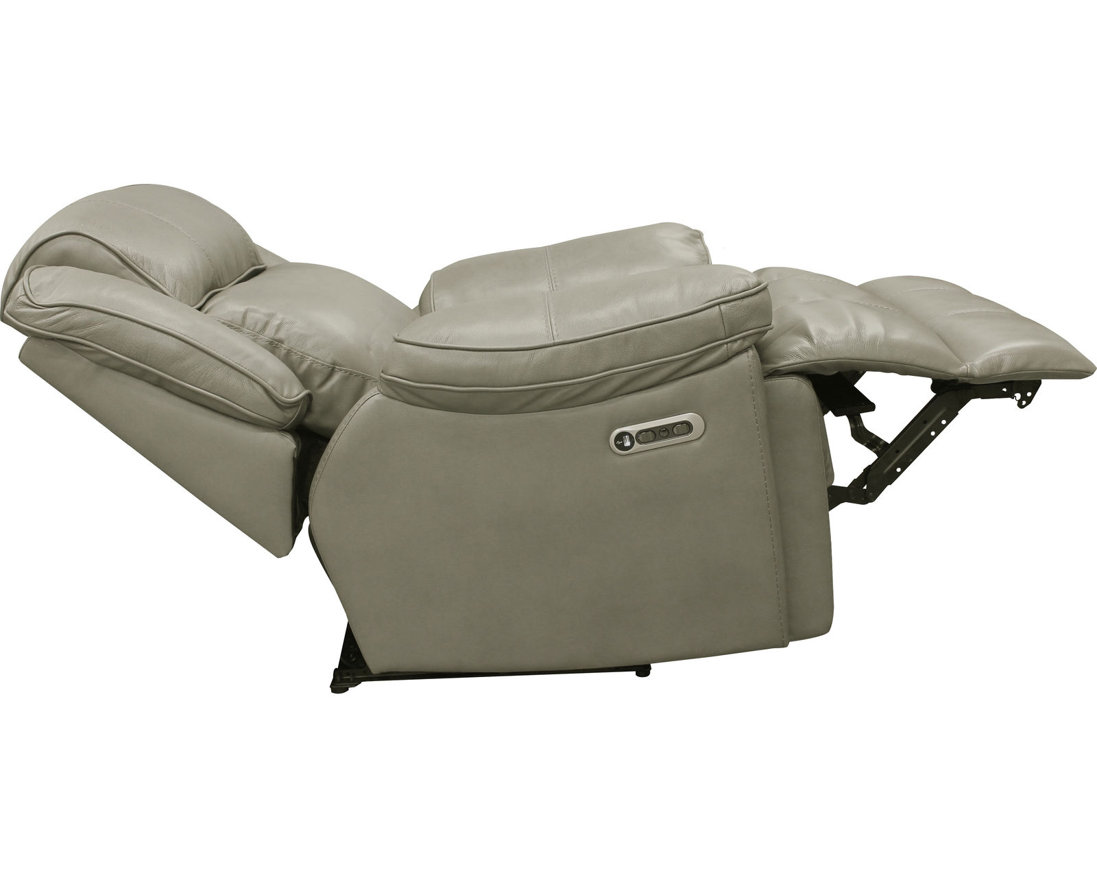 Eclipse 86" Leather Power Headrest Power Reclining Sofa Heron (In stock - Fast Shipping) - 100% Genuine Top Grain Leather Everywhere Your Body Touches