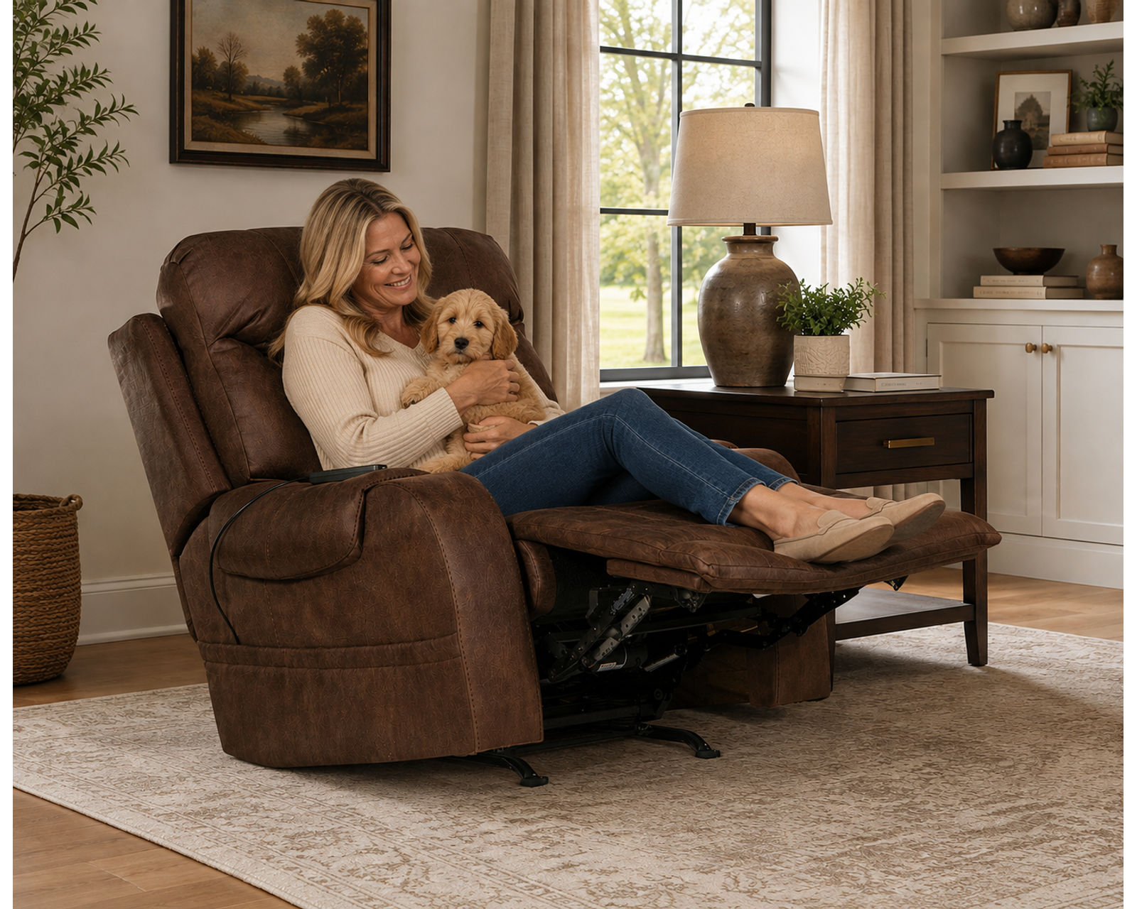 Recharger Power Headrest Power Recliner Deep-Tissue Massage, Therapeutic Heat & Personalized Power Comfort in One Recliner (two colors) - Designed for Comfort. Engineered for Relaxation.