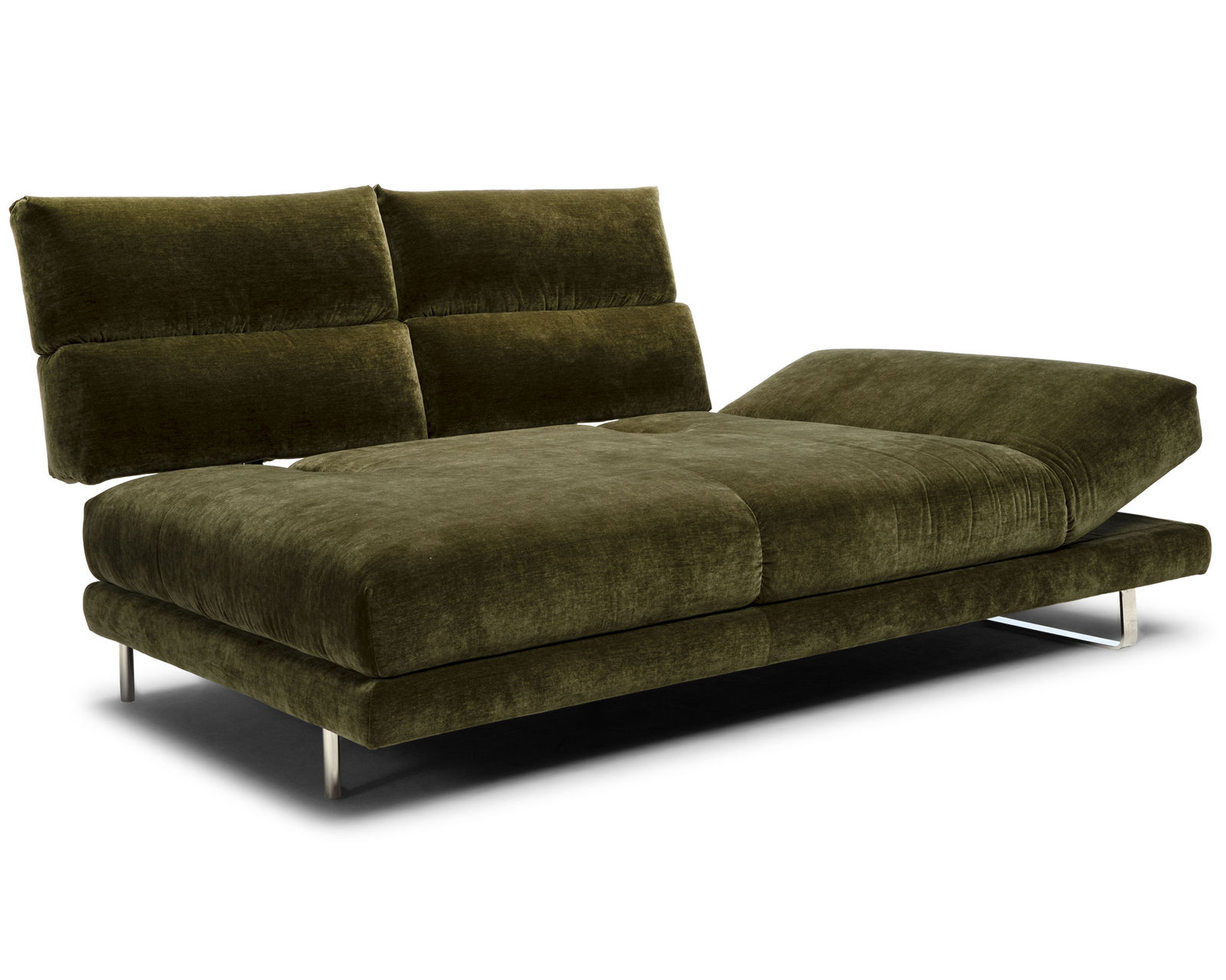 Roma C257 Sectional - adjustable seat depth (+40 fabrics)  - Roma Armless Chair with Roma Armless Chair with Right Terminal 