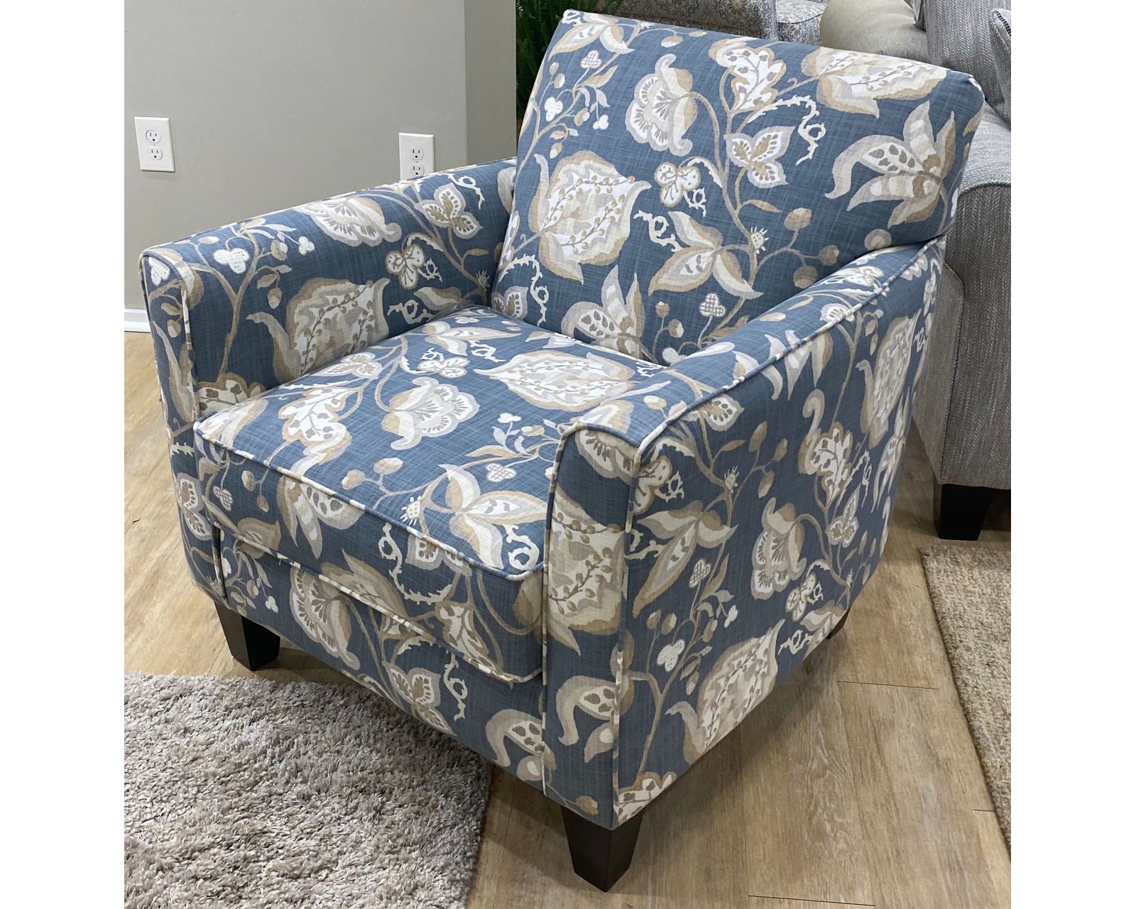 Dano Tweed 84" Sofa (includes pillows) - Lawrence Slate Accent Chair