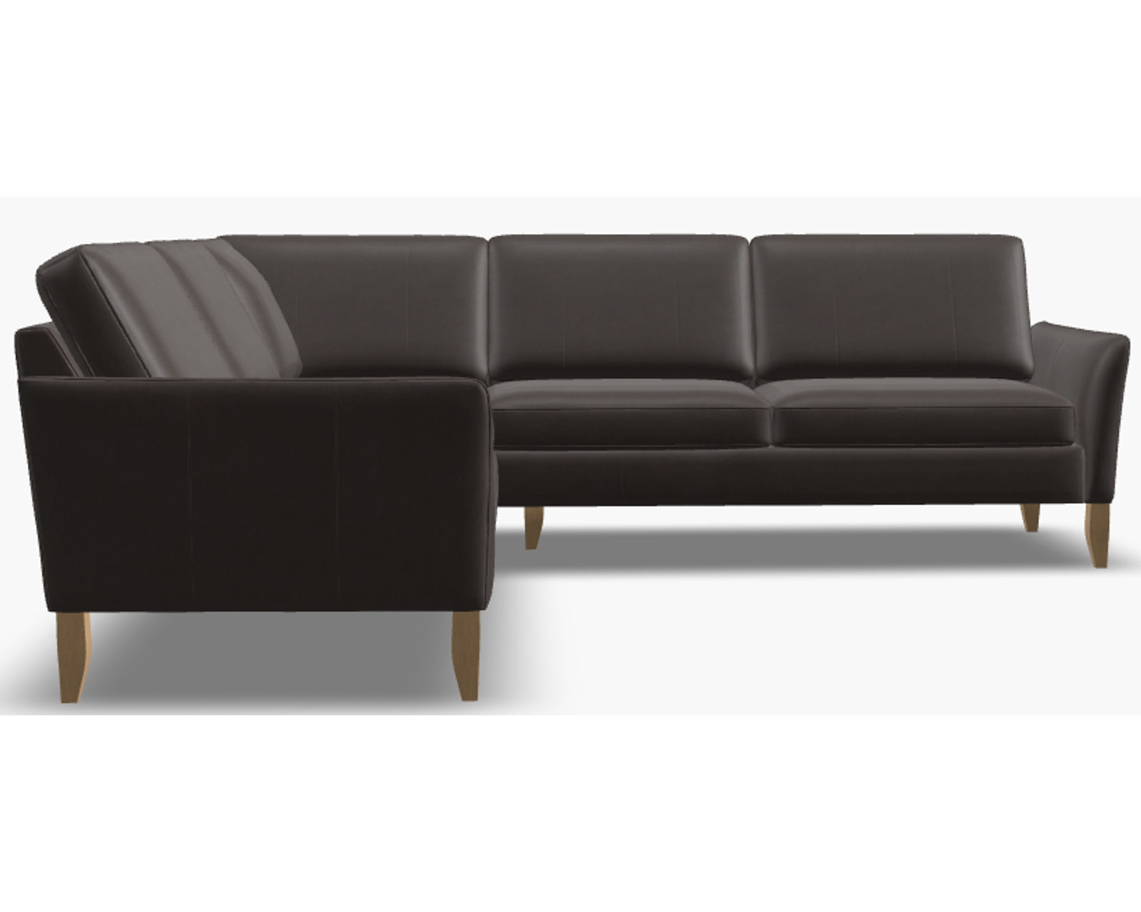 Soren 77172 Flared Arm Sectional (+100 leathers) - Layout A: Two Piece Sectional 103" x 102"