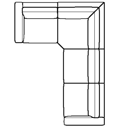 Layout D: Three Piece Sectional 89" x 123"