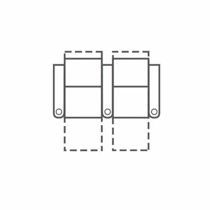 Layout A: Three Piece Sectional (2 Recliners) 73" Wide