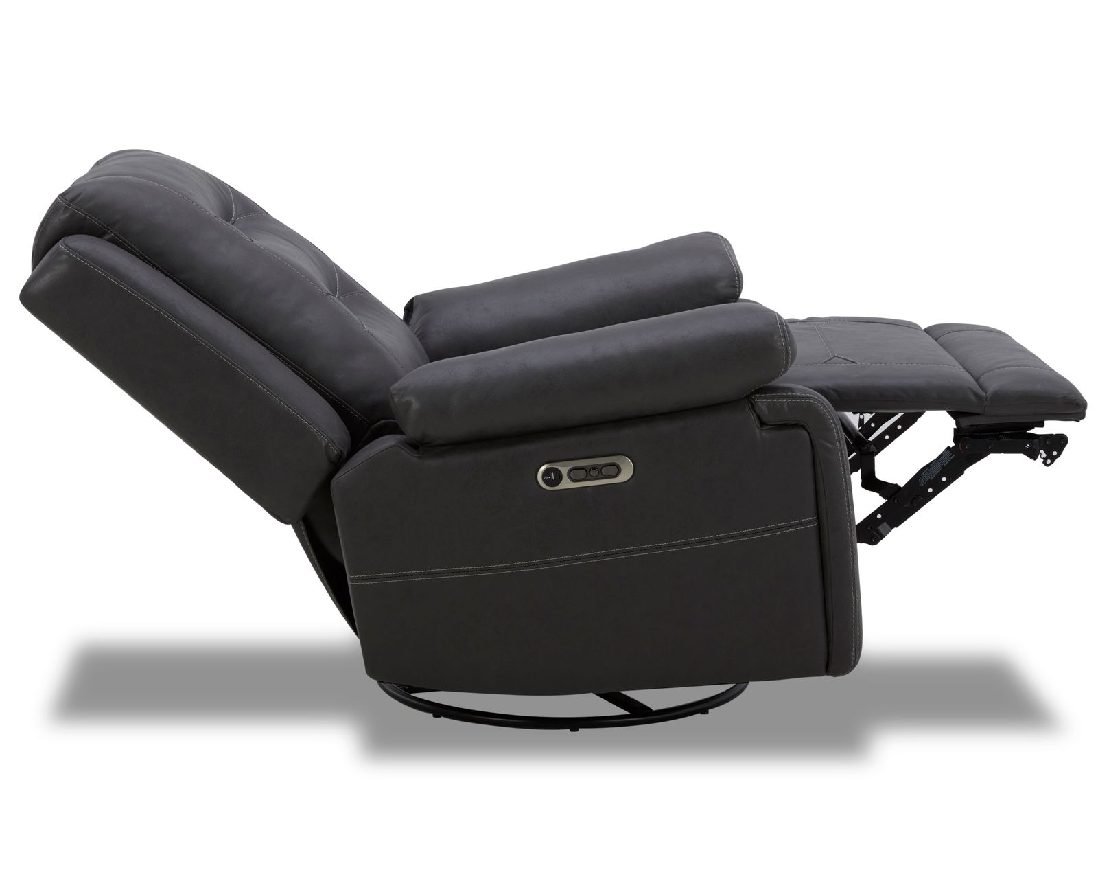 Caldwell Power Swivel Glider Recliner Charcoal (In stock - Fast Shipping) - Caldwell Power Swivel Glider Recliner