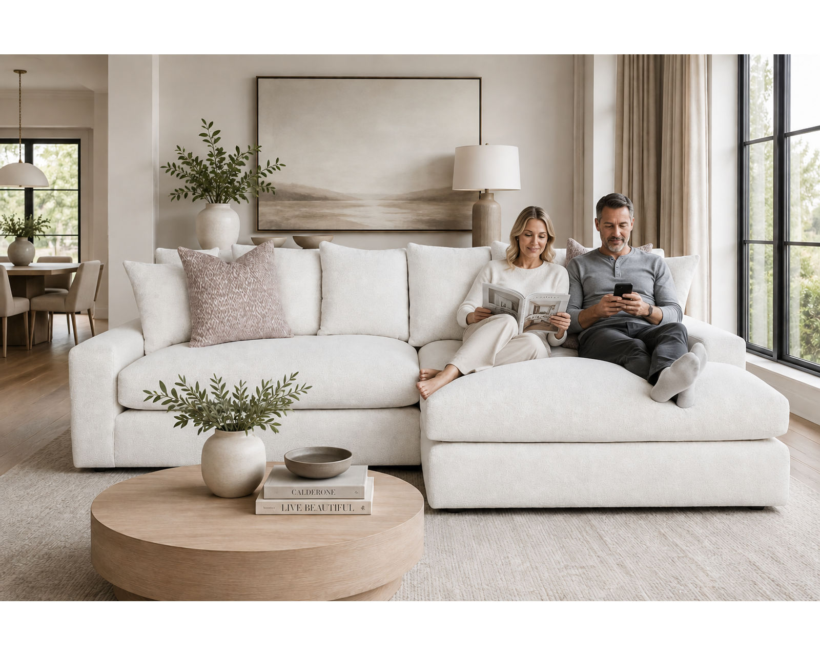 London Modular Sectional (Down Seating Performance Fabric) 3 colors - Luxury Looks. Beautiful Rooms. Surprisingly Affordable.