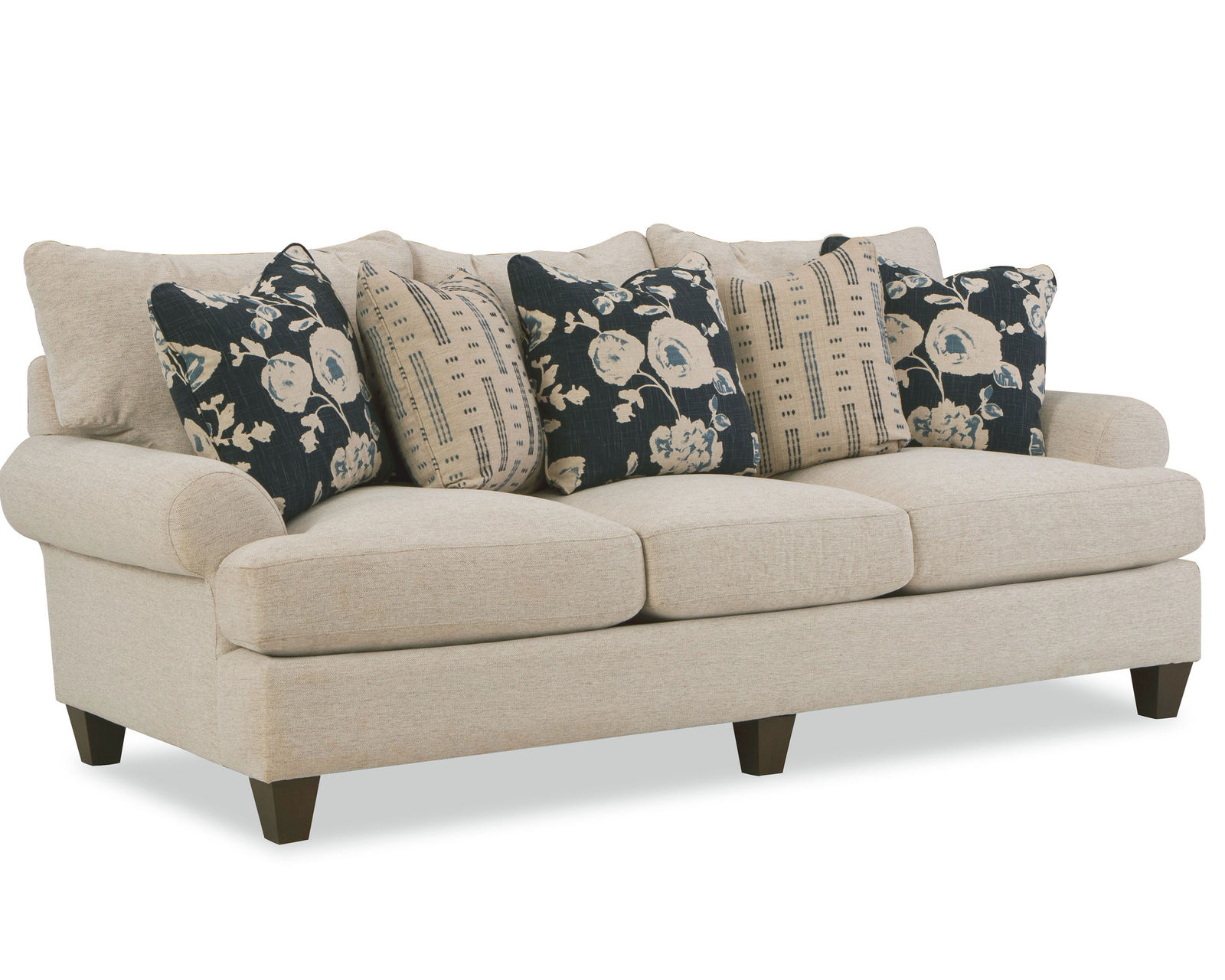 Royston 100" Sofa (Performance fabrics) 	P781650BD - Features Blend Down Cushions & Toss Pillows