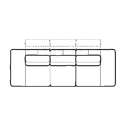 Layout C: Two Piece Sectional 121" wide