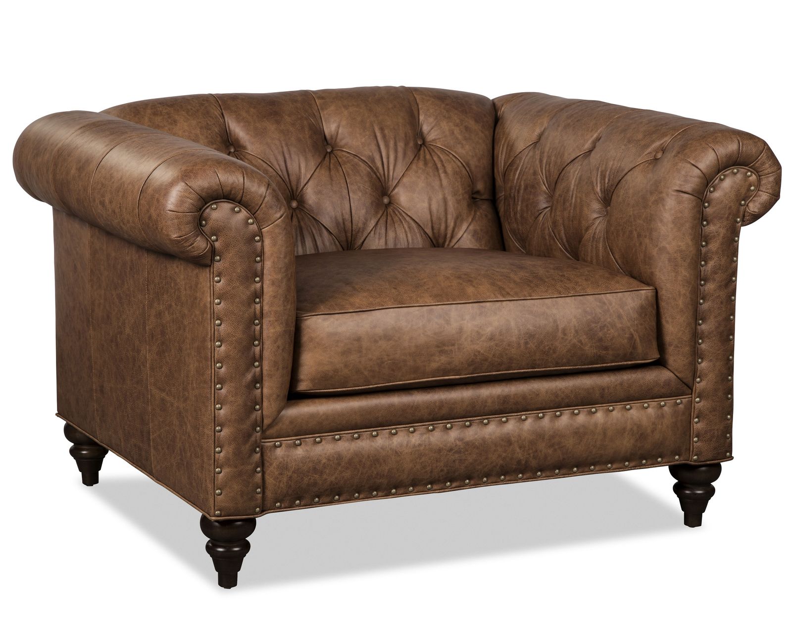 Chesterfield L7431 Leather Sofa (+40 leathers) 88" and 99" - Chesterfield 52" Leather Chair and a Half
