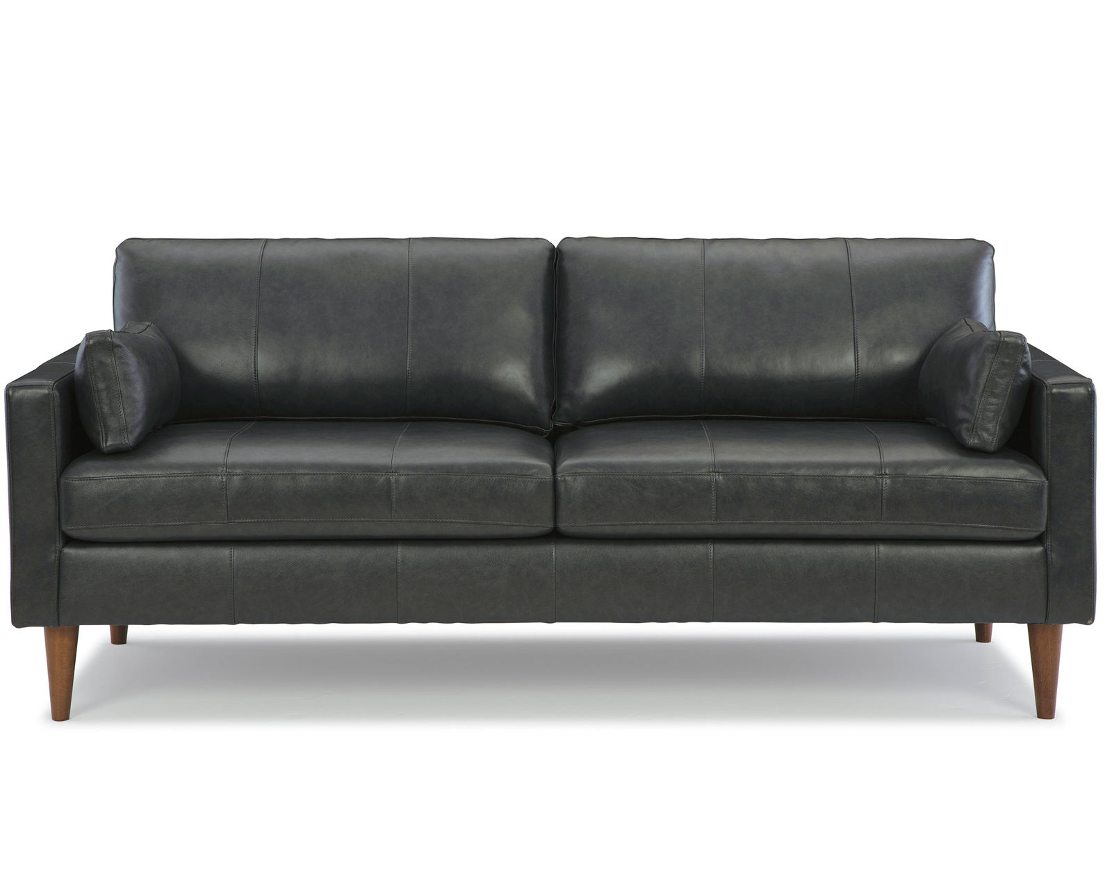 Trafton Leather Sofa (+3 leathers) 81" - Trafton Leather Sofa in Charcoal