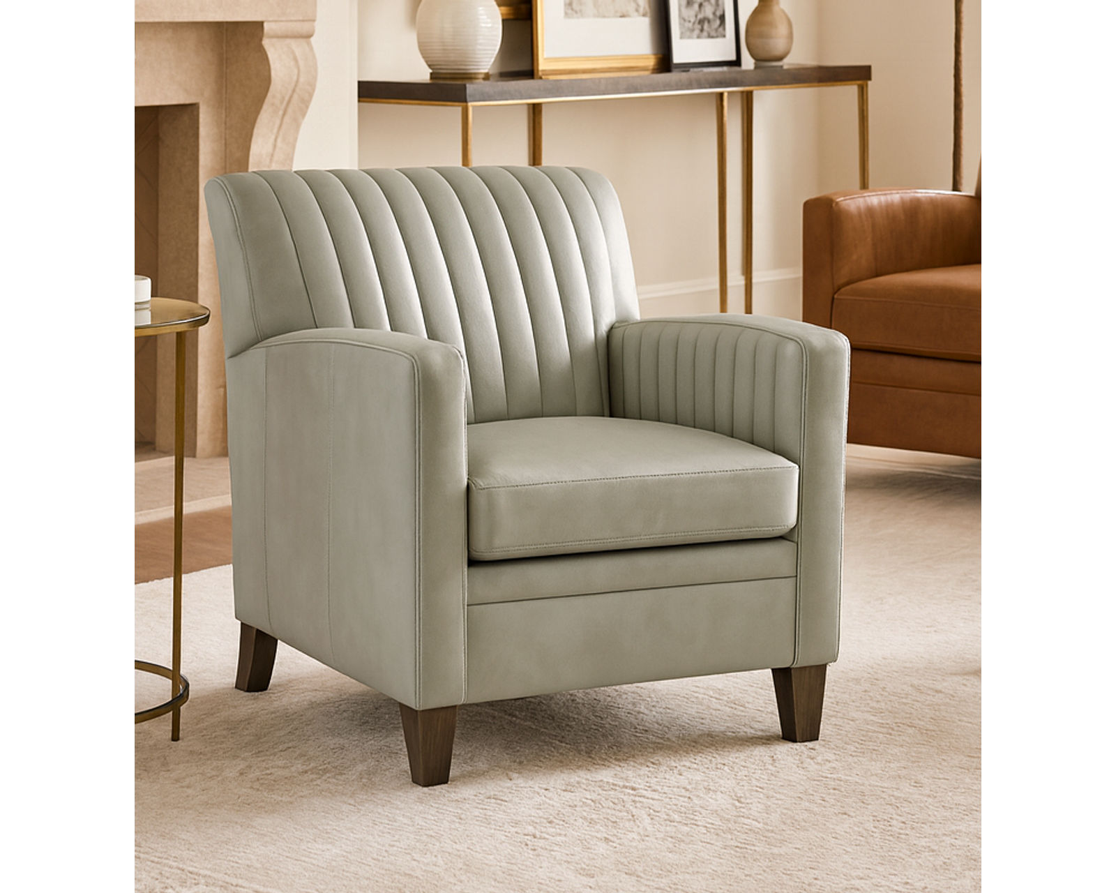 Bradington Young Barnabus 406 Sofa (12 leathers) 8-Way Hand Tie - Barnabus Club Chair 8-Way Hand Tie