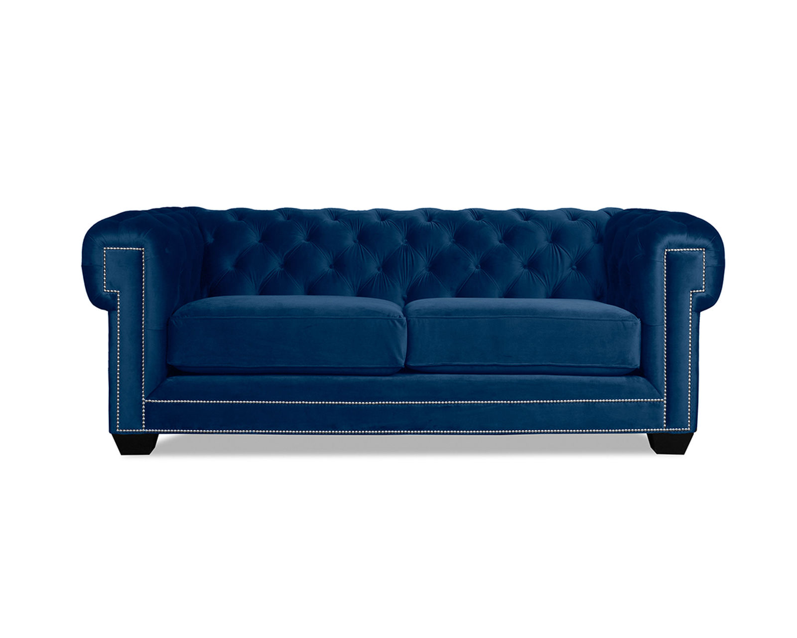 Cornell Chesterfield Tufted Sofa in Blue - 72" - 90" - 103" - Cornell Chesterfield Tufted Sofa 72" Blue