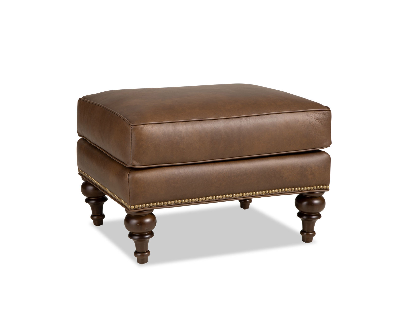 Medford L28210 Leather Chair (+40 top-grain leathers) - Medford Leather Ottoman - Angle View