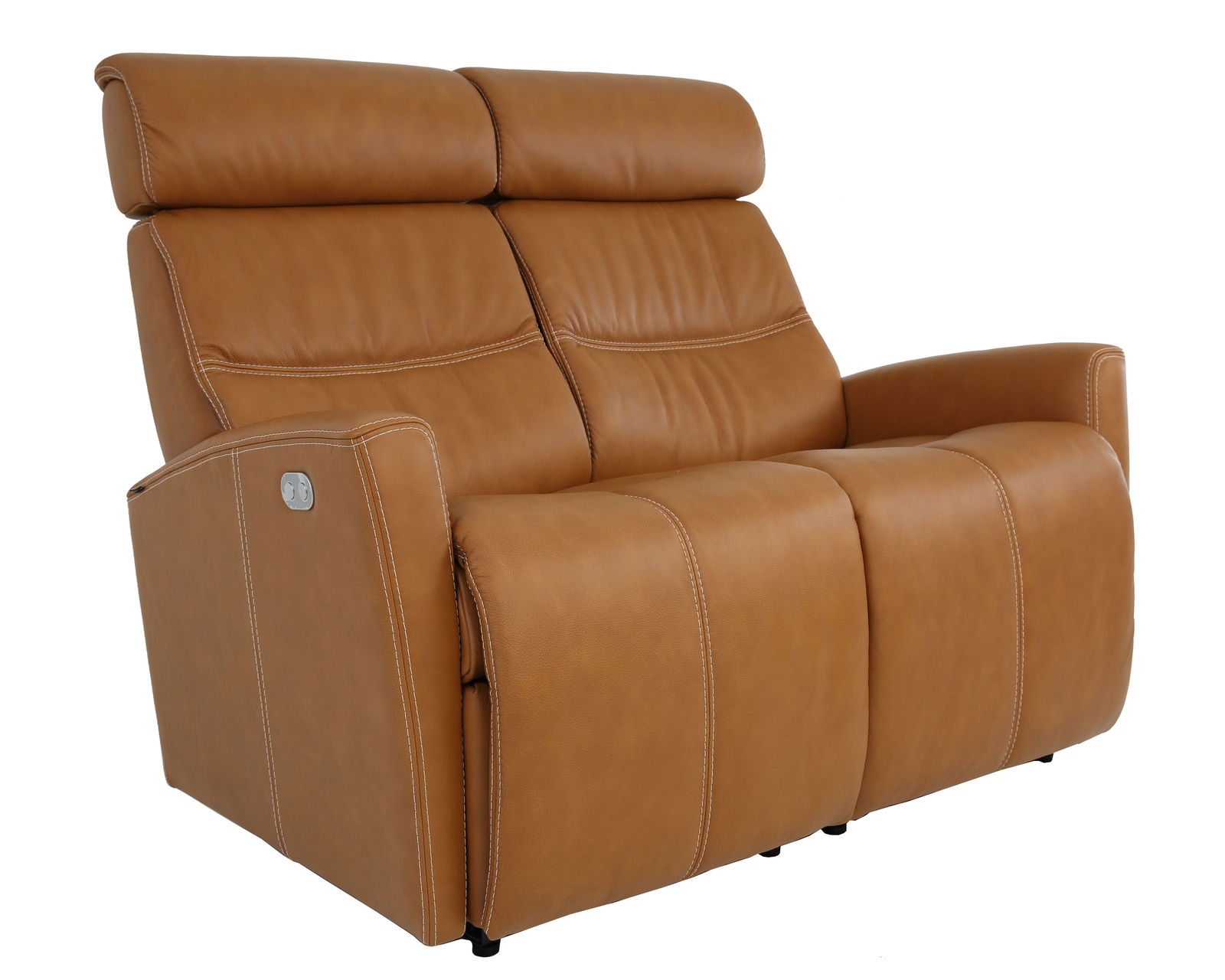 Milan 78" Leather Power Reclining Wall Saver Sofa (+40 leathers) - Milan Power Dual Reclining Wallsaver Loveseat (Made to order leathers)