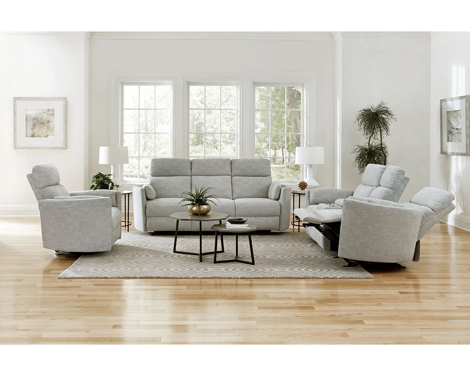 Radius 88" Power Reclining Sofa Mineral (In stock - Fast shipping)