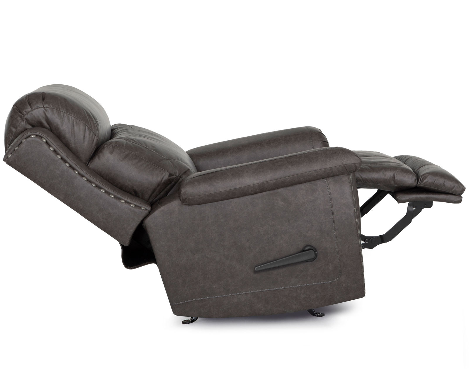 Brixton 647 Reclining Sofa (94") Steel Faux Leather Like Fabric - Brixton Rocker Recliner