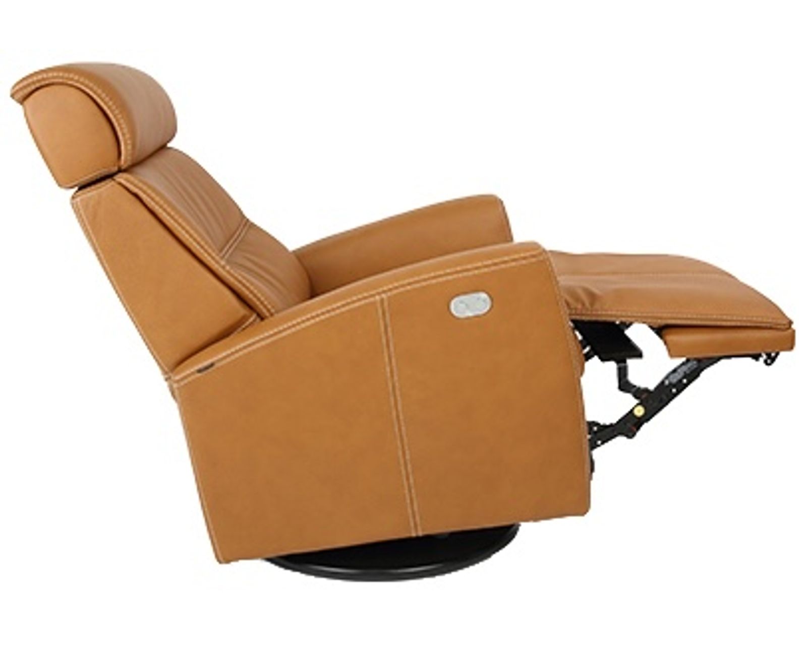 Milan Swivel Glider Power Headrest Power Recliner Vintage Cognac (In stock - Fast Shipping) - Milan Swivel Glider Power Headrest Power Recliner Vintage Cognac (In stock - Fast Shipping)