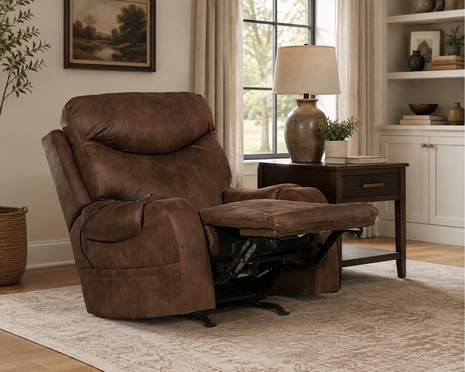 Recharger Power Headrest Power Recliner Deep-Tissue Massage, Therapeutic Heat & Personalized Power Comfort in One Recliner (two colors) - Feel the Comfort. Experience the Technology.