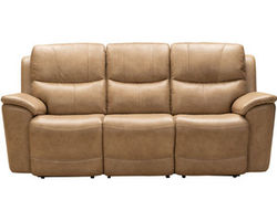 Kaden 88" Leather Power Headrest - Power Lumbar Power Reclining Sofa (Taupe) In stock