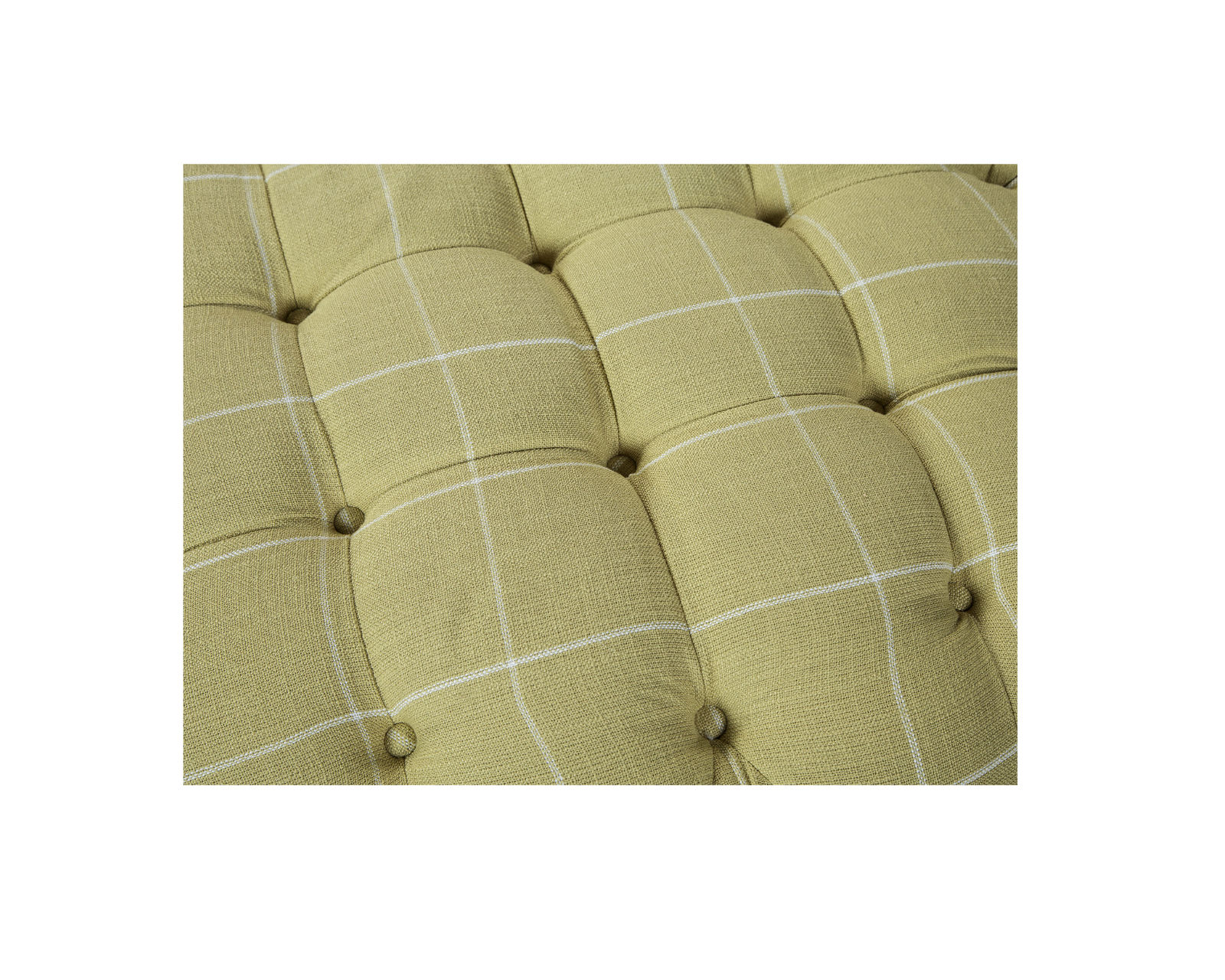 Charlotte 41" Oval Ottoman (Performance fabrics) P094000 - Button Tufting Close Up