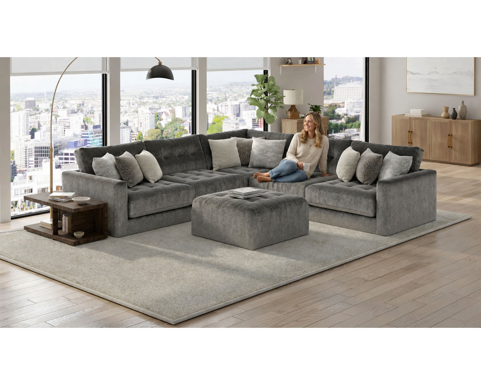 Kimpton 2215 Modular Sectional (includes pillows) - American Craftsmanship. Everyday Comfort.