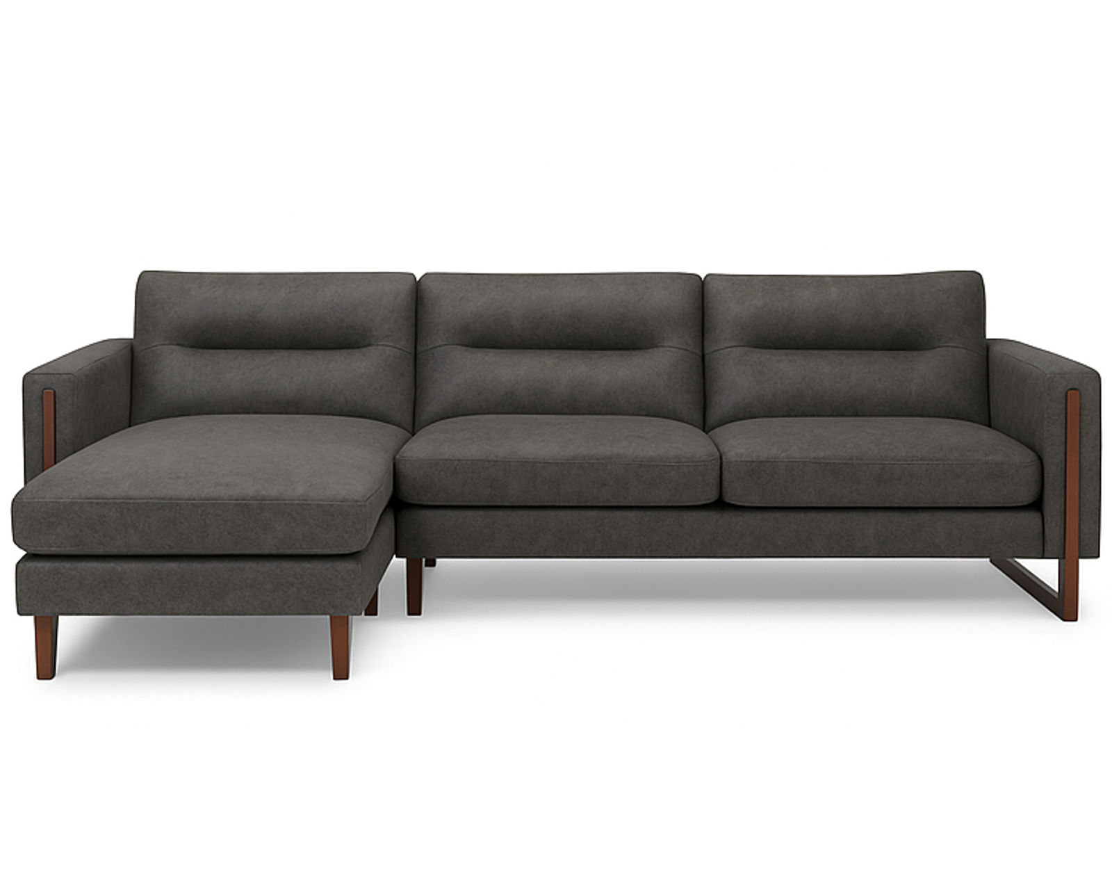 Brookes 77696 Chaise Sectional (+100 leathers) - Layout A: Two Piece Chaise Sectional 61" x 106"