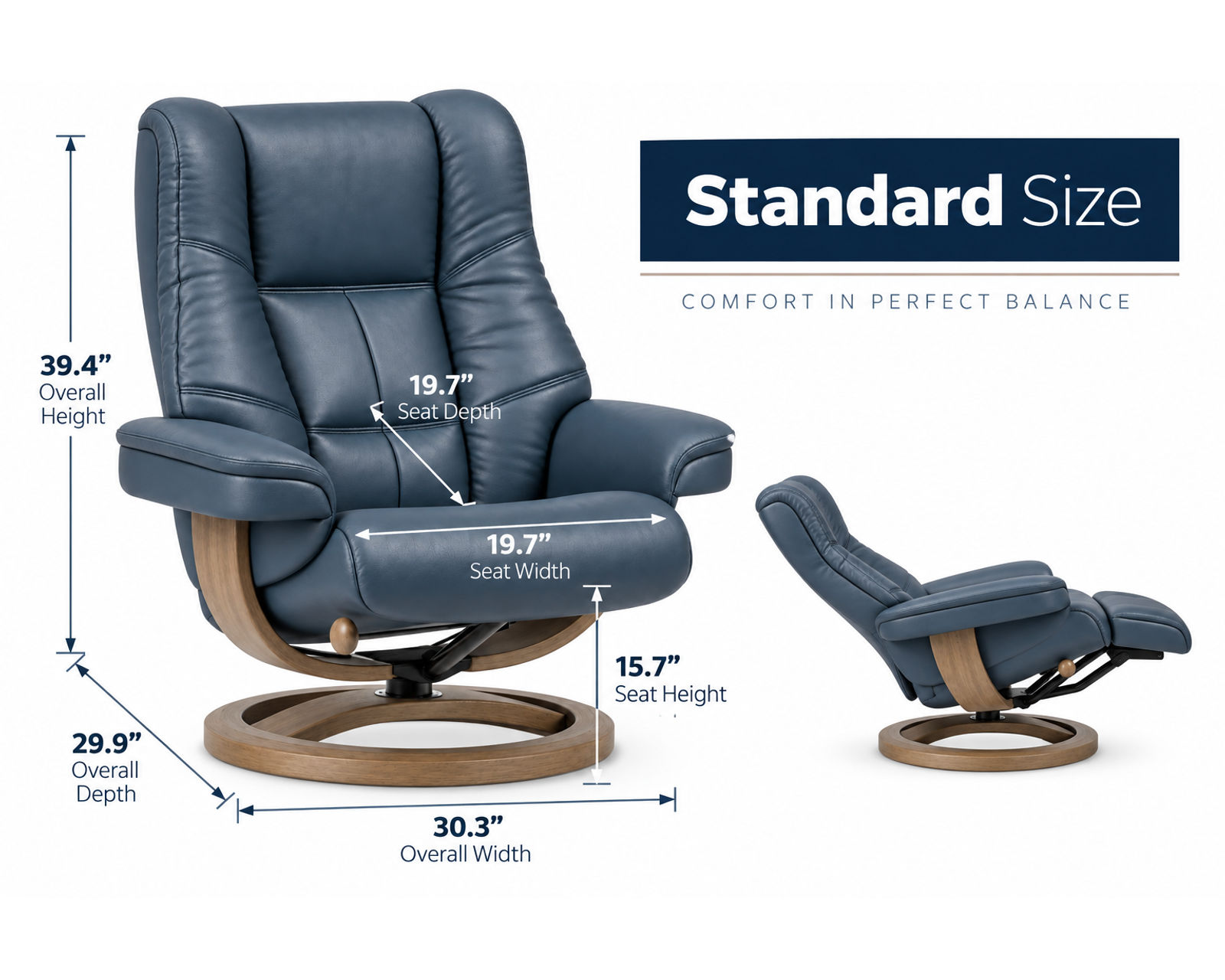 Nordic 63 Reclining Chair & Footstool Ash (IN STOCK) Plush Scandinavian Comfort. Made to Fit You - Designed for Comfort. Built for Value.