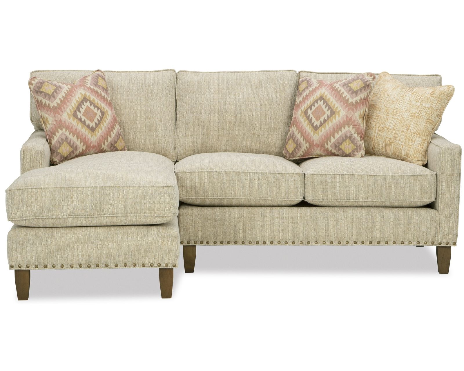Paula Deen 252 Your Way Sofa Chaise Sectional (+100 High Performance Fabrics) - Layout A: Two Piece Sectional 65" x 92"