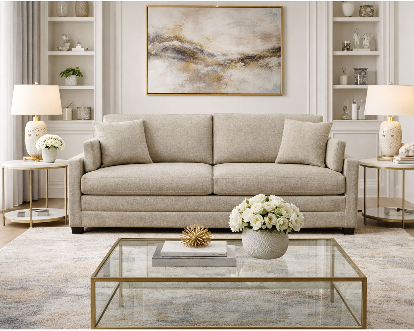 Izzie 89" Bench Seat Sofa  (+100 Standard and Performance Fabrics)