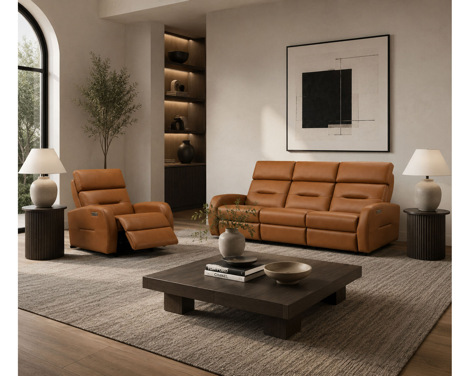 Trey Dual Power Reclining Sofa — Available in Standard & Wide Cushions, 140+ Leather Options, and 76", 79", or 108" Widths - Your Style, Your Comfort, Your Price Point