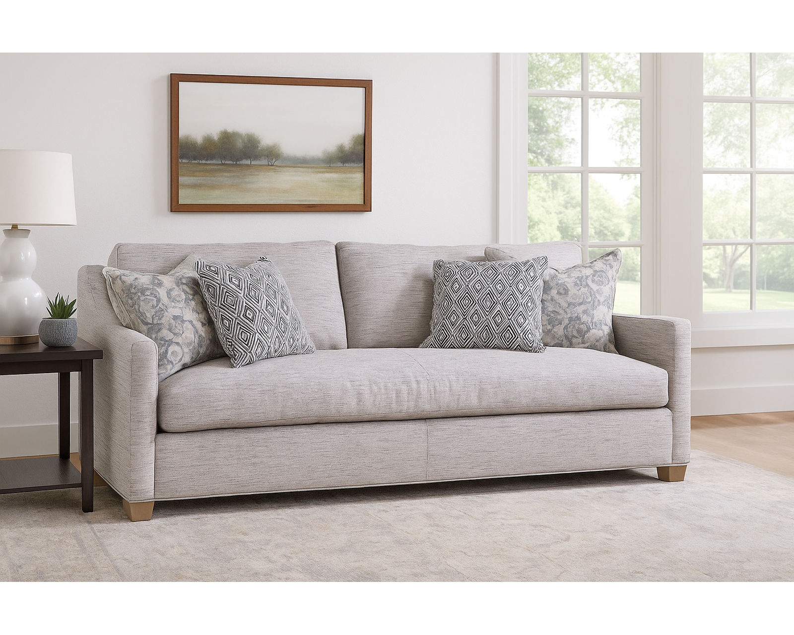 Oliver 81" Stationary Sofa (+69 fabrics) - Oliver 81" Sofa (One cushion)