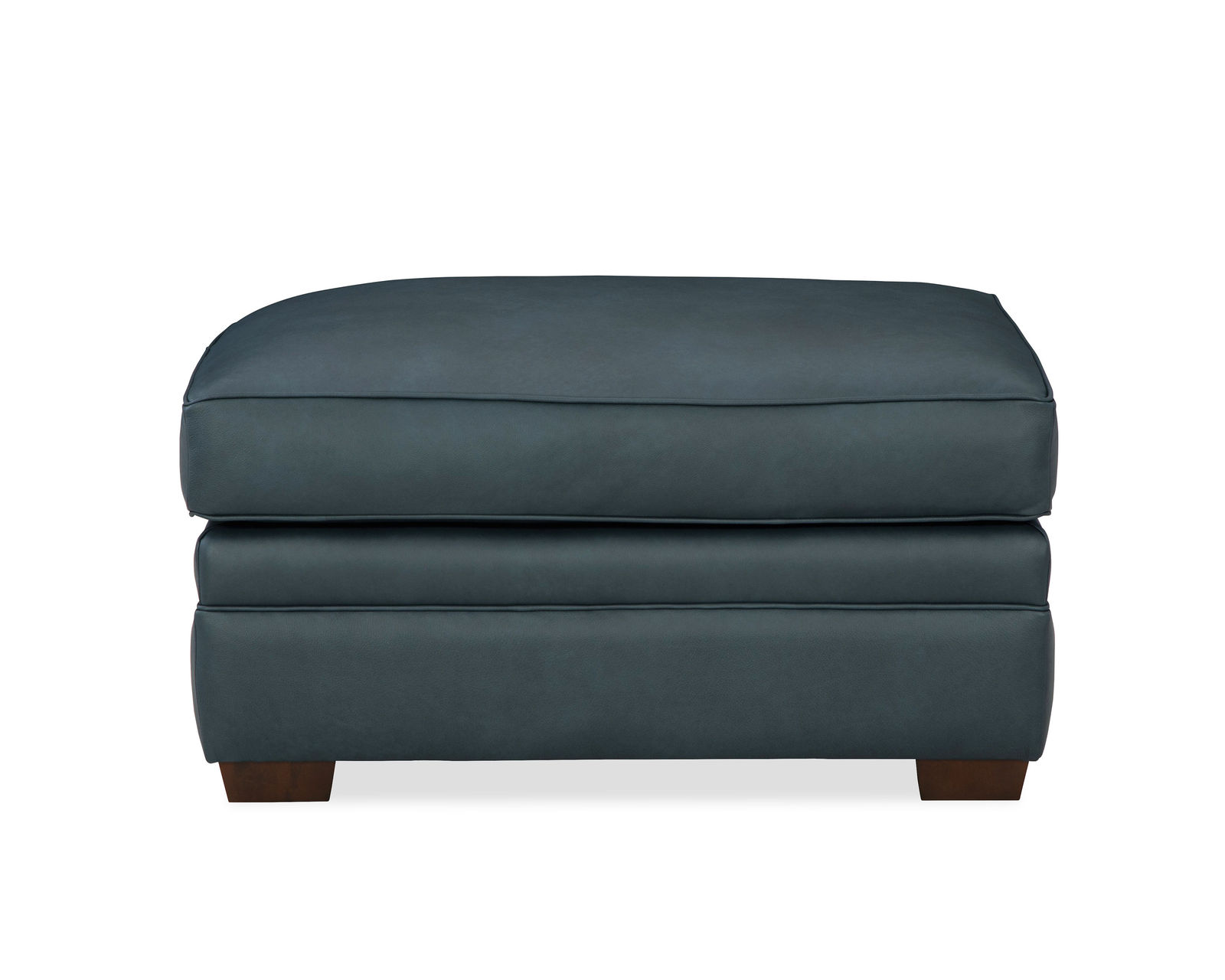 L9 Leather Chair (40+ colors) Make it Yours - Ottoman shown with standard welt