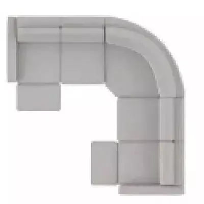 Layout A: Five Piece Reclining Sectional 110" x 110" (2 recliners)