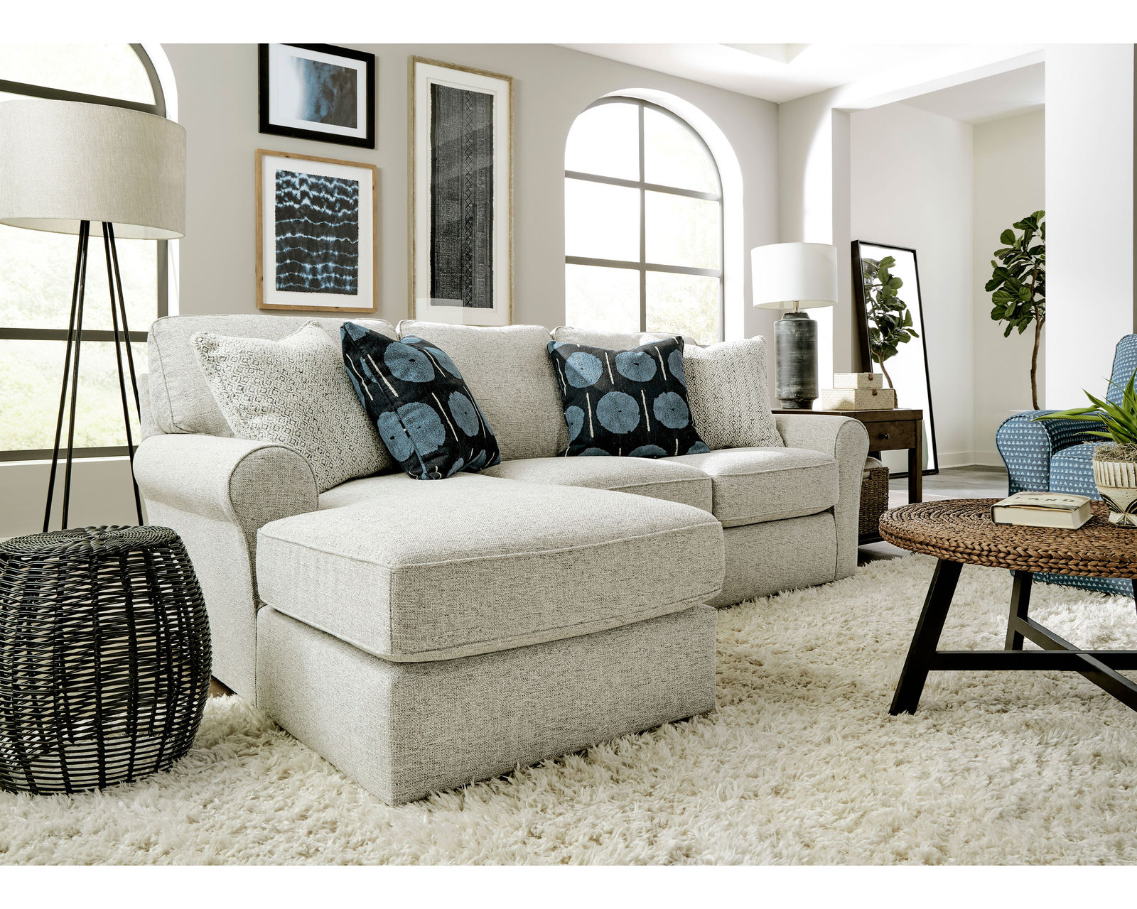 Hanway Stationary Sectional (+139 fabrics) - Layout A: Two Piece Ssectional 66" x 88.5