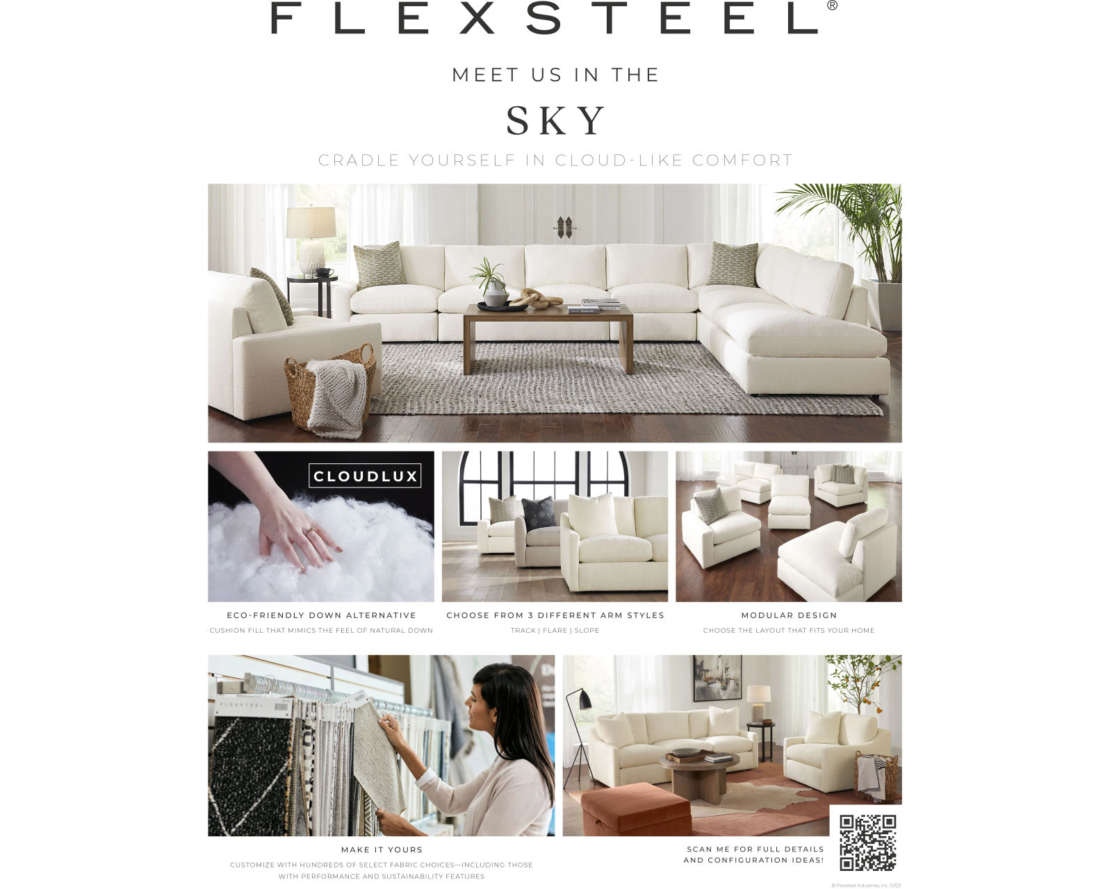 Sky 5512 Loveseat (hypoallergenic down-like cushion) +100 fabrics
