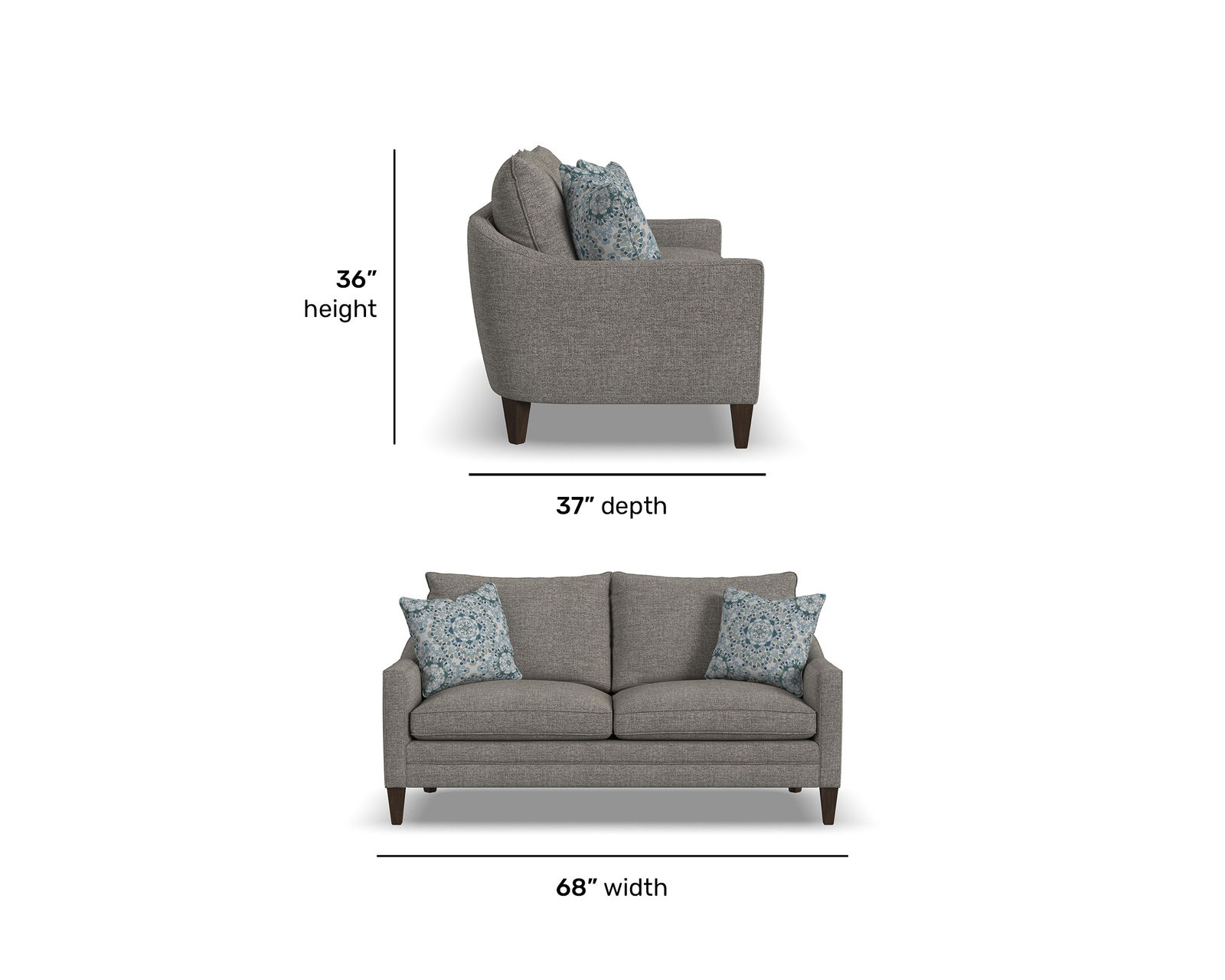 Eleanora 85" or 98" Sofa (+90 fabrics) 7571 - Flexsteel — Where Timeless Style Meets Lasting Support.