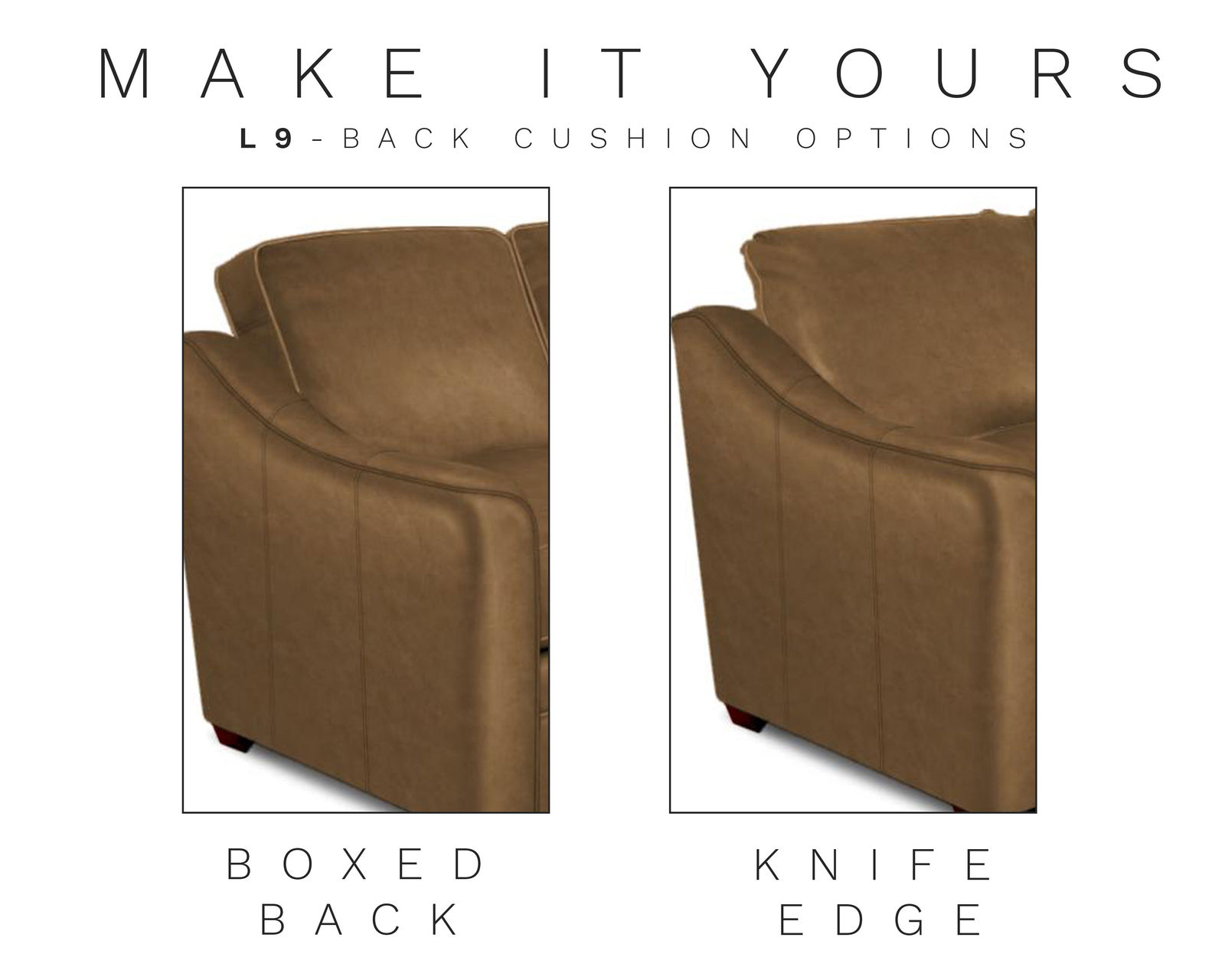 L9 Leather Sleeper Sectional (+40 colors) Make it Yours - Two different back cushions available