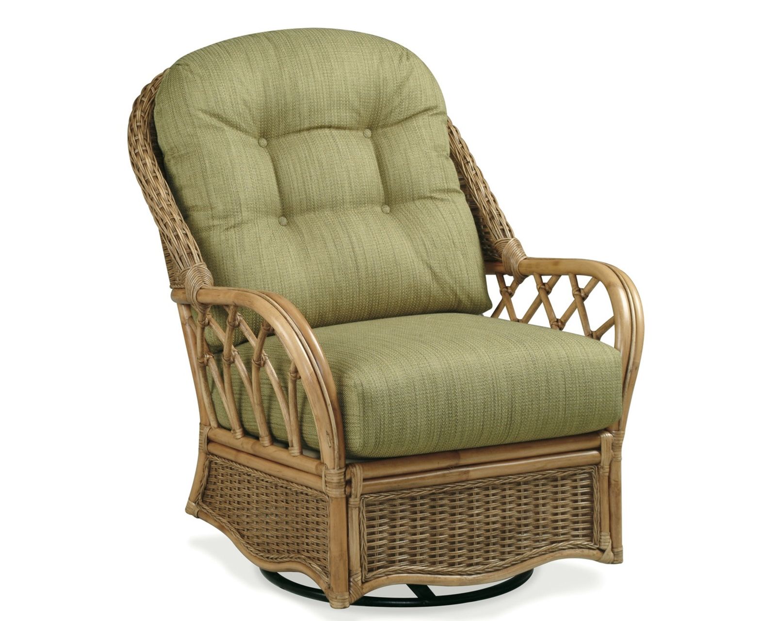 Everglade 76" Rattan Sofa White (+28 finishes - 69 fabrics) - Everglade Rattan Swivel Glider