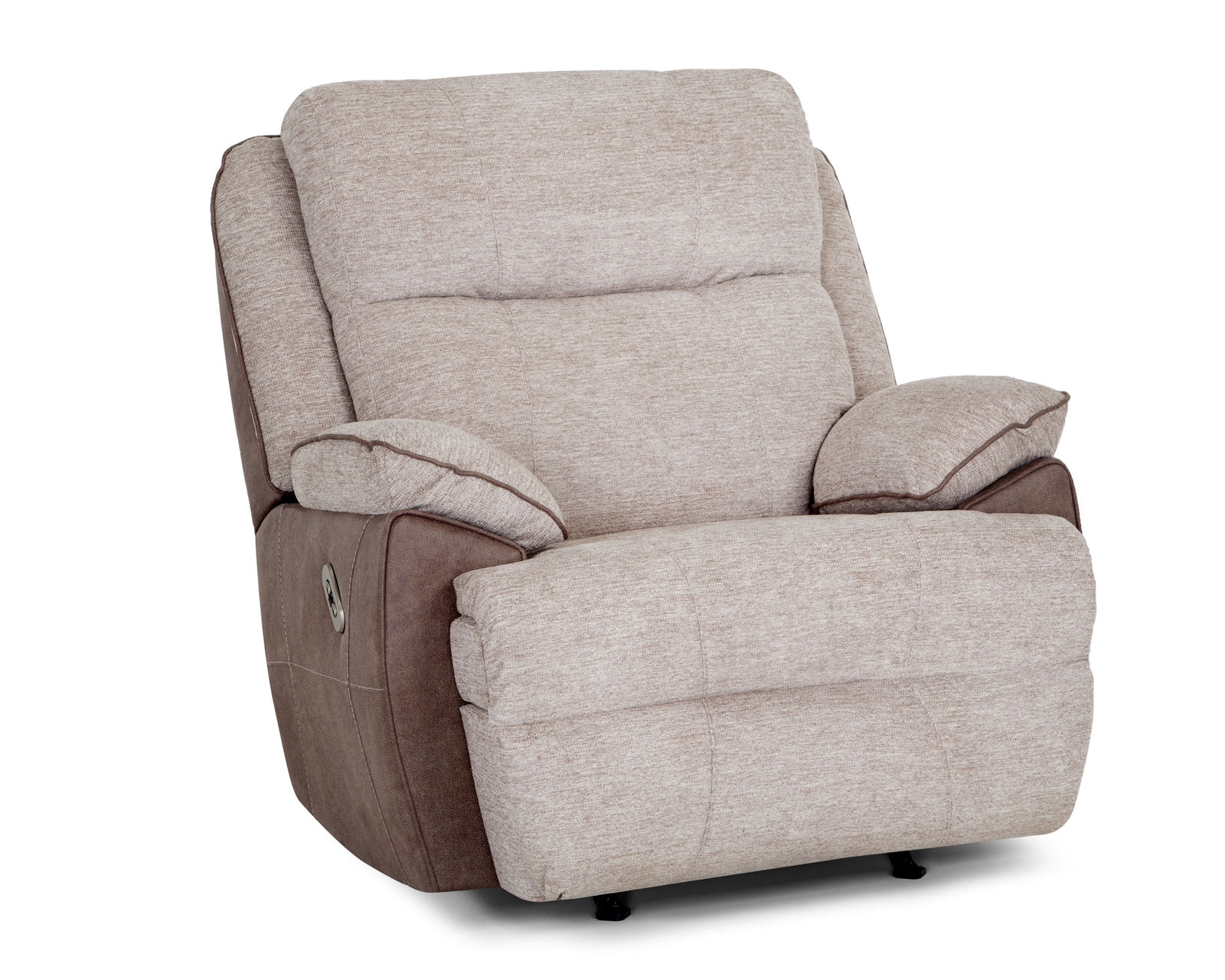Broderick Two Tone 90" Power Reclining Sofa  - Broderick Power Rocker Recliner