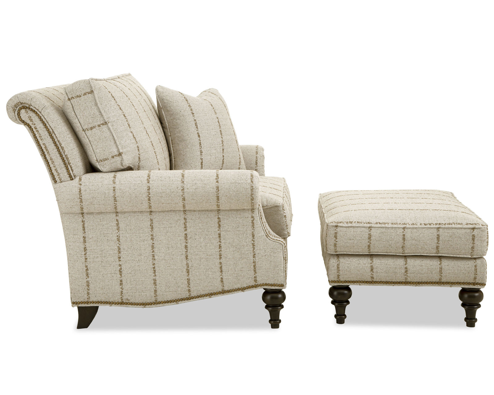 Hyattsville 7482 Chair and a Half (+100 performance fabrics) - Customize the leg wood finish in 10 different colors