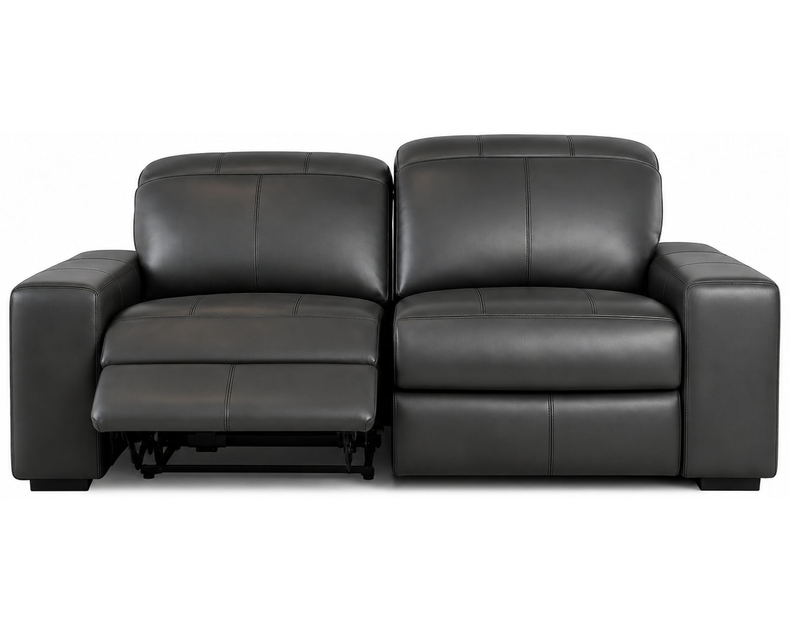 Ferrara 93" Zero Gravity Wide Seat Power Reclining Sofa (Premium Italian Leather) two colors - Shown in Italian Leather Color Black