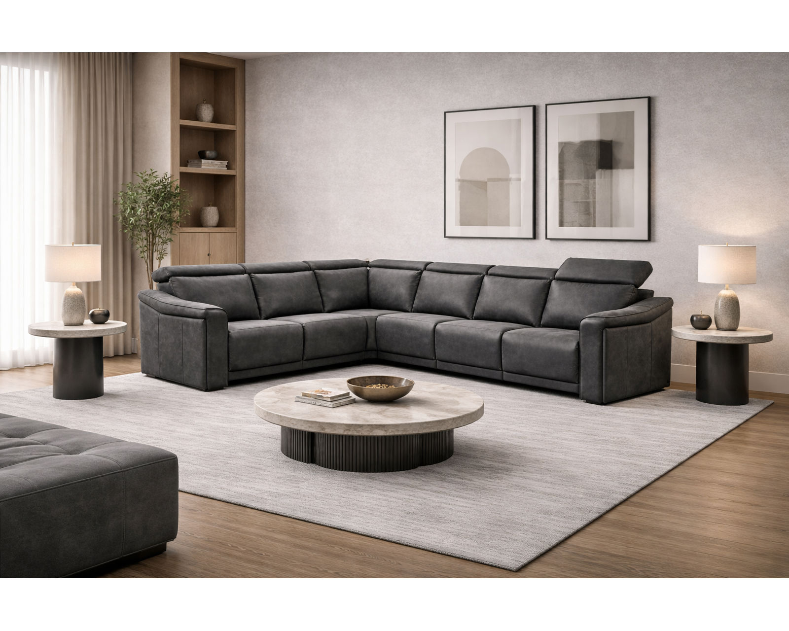 Bennett F007 Power Headrest Power Reclining Sectional (standard and wide seat widths) +140 leathers - Crafted to Last. Designed to Impress.