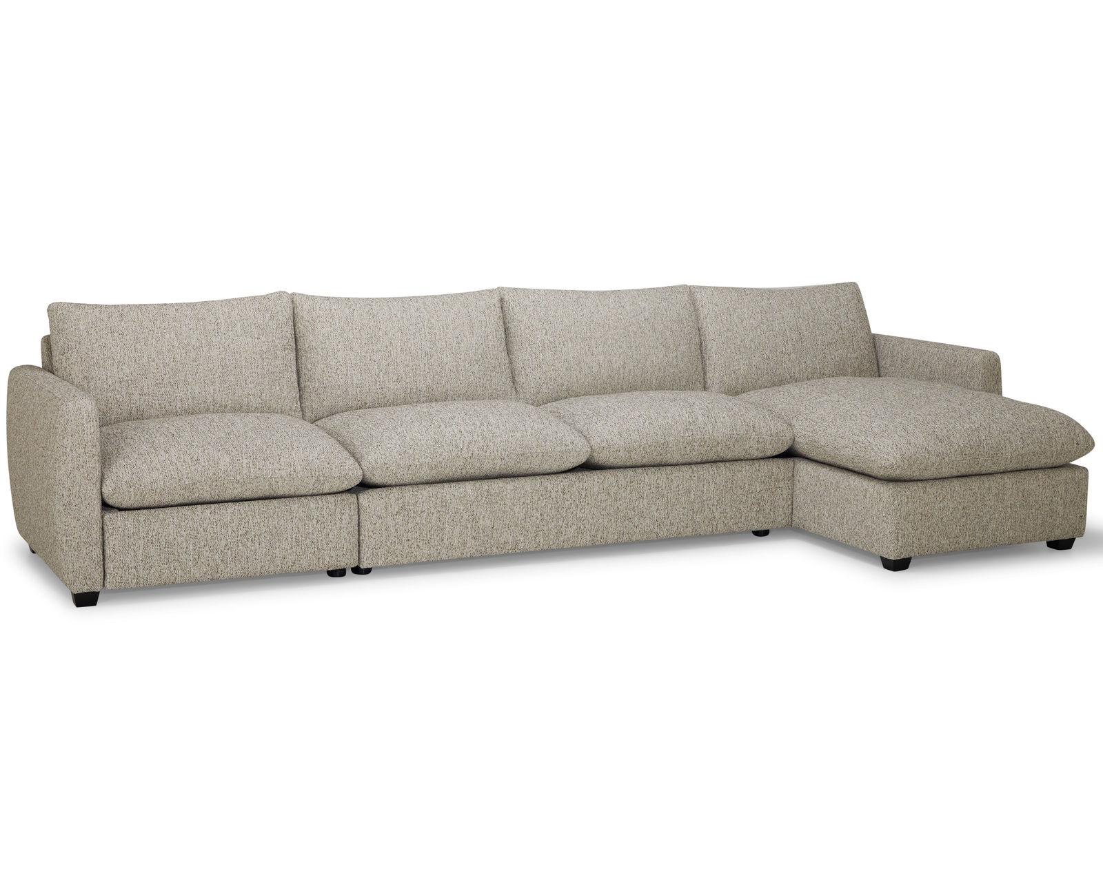 Laguna 77752 Stationary Sectional (+60 fabrics) - Layout P: Three Piece Sectional 135" wide