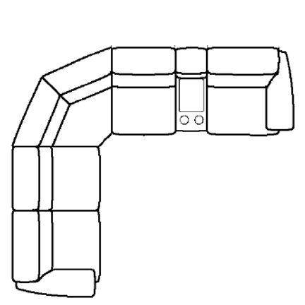 Layout E: Six Piece Sectional 120" x 132"
