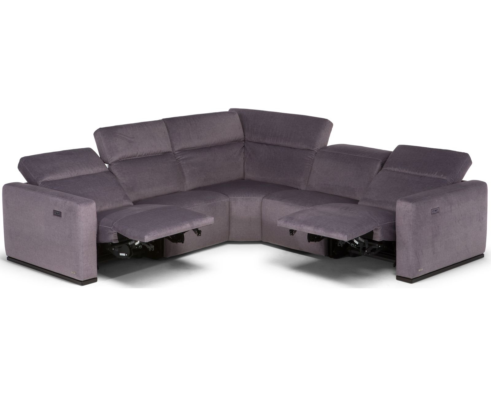 Baltimora C260 Power Headrest Power Reclining Sectional (+50 leathers) - Layout F: Five Piece Sectional 126" x 126" (2 recliners)