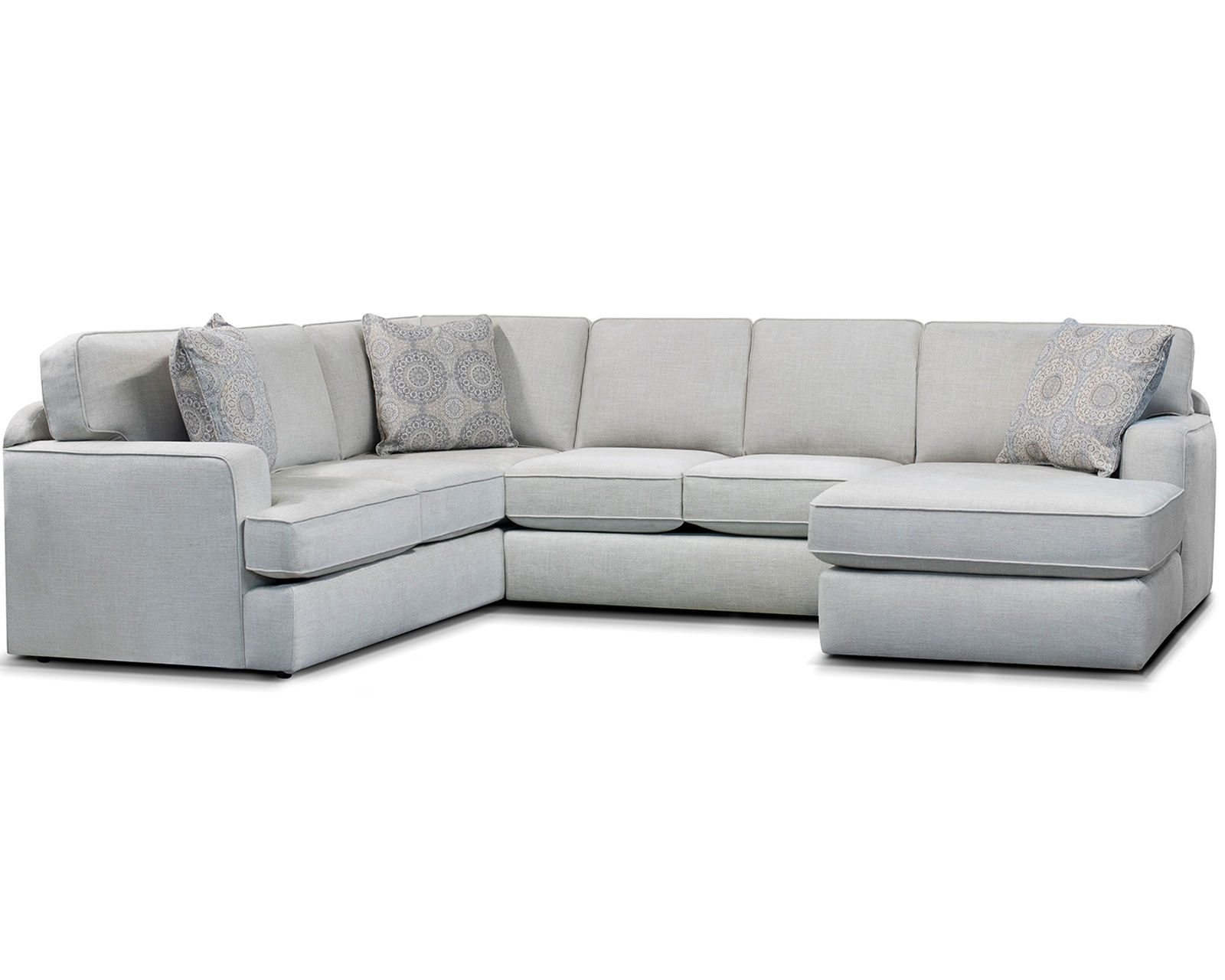 Rouse Stationary Sectional  (+101 Standard and Performance Fabrics) - Layout F: Three Piece Sectional 101" x 131" x 68"
