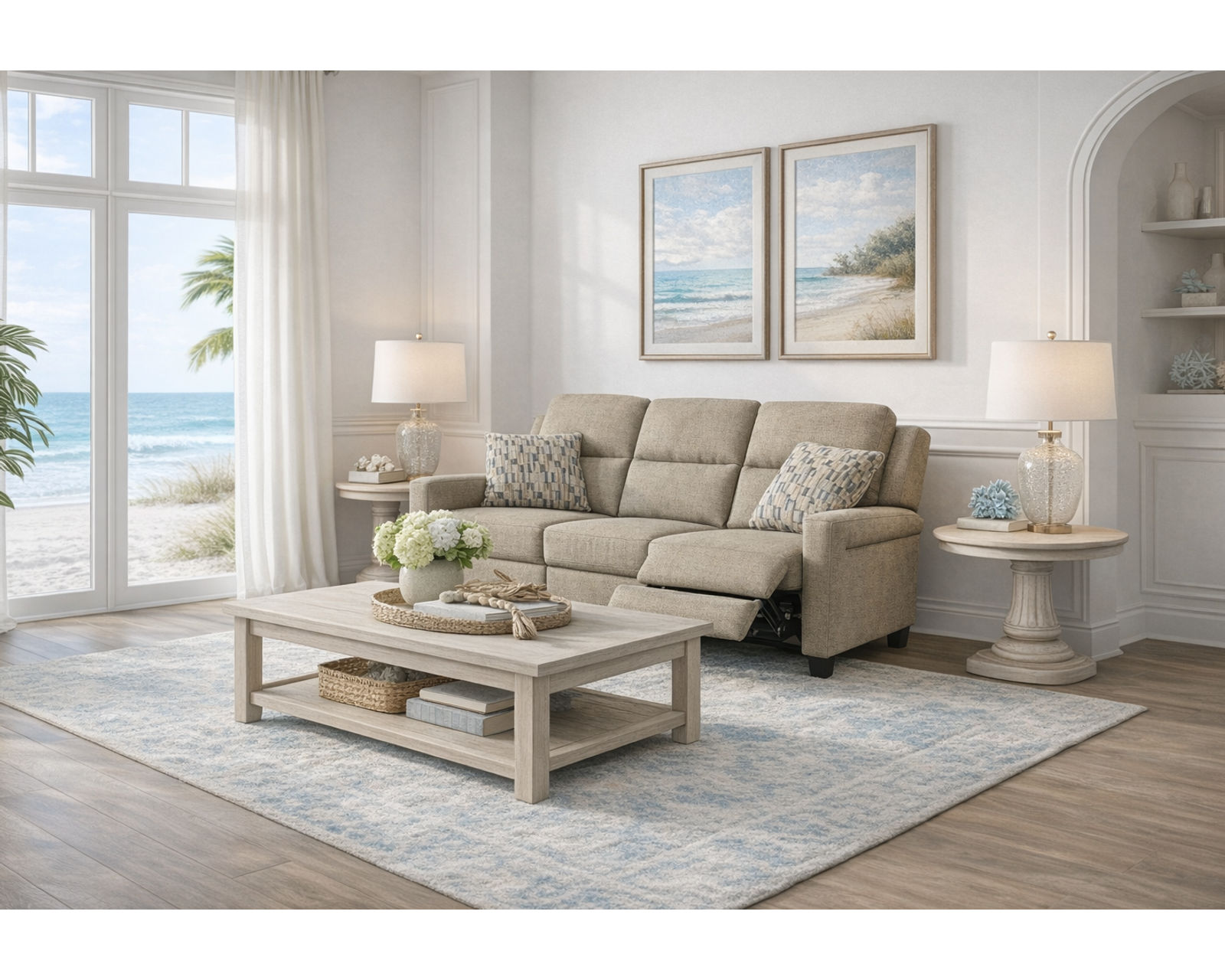 Lexington 81" Double Reclining Sofa EZ4F00  (+100 Standard and Performance Fabrics) -  (+100 Standard and Performance Fabrics)