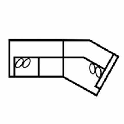 Layout C: Two Piece Sectional 116" x 59"
