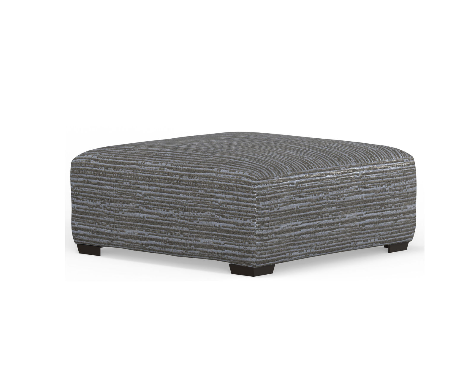 Hyde Park 94" Stationary Sofa (2 colors) includes pillows - Hyde Park Square Cocktail Ottoman in Pewter