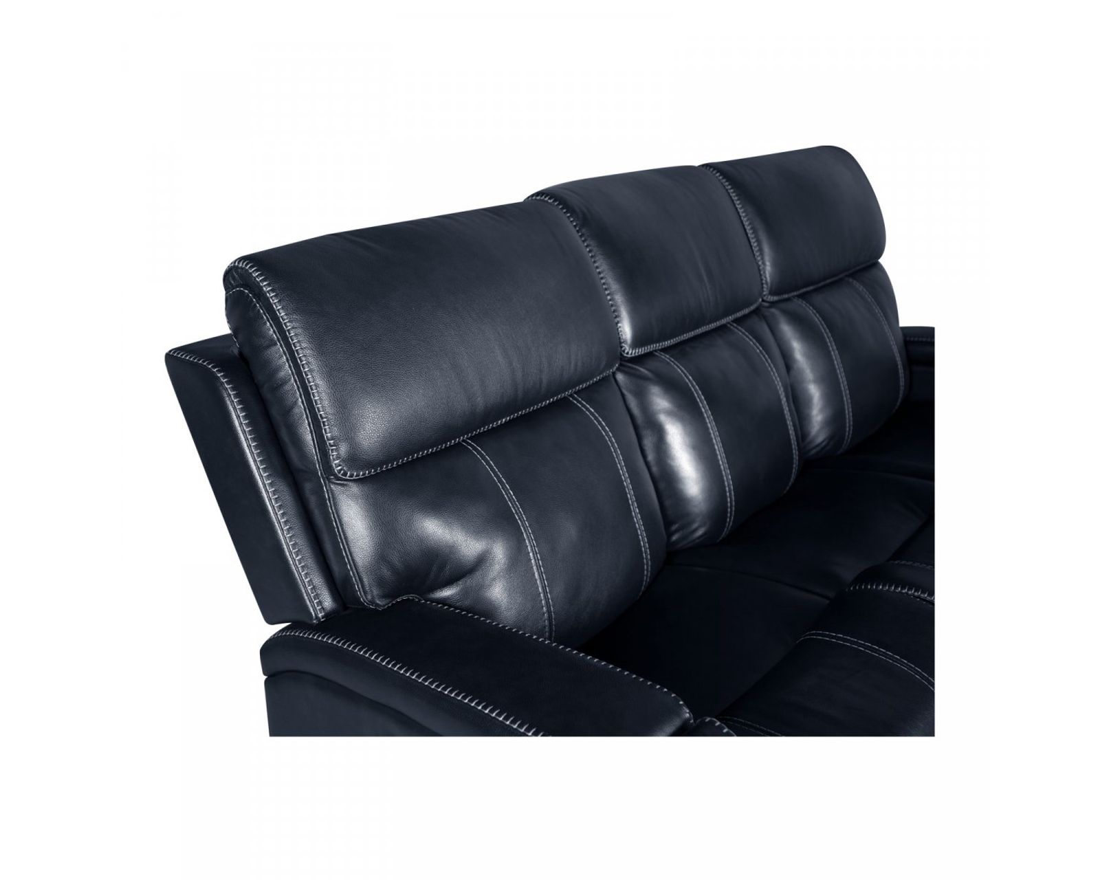 Glenwood 88" Leather Sofa w/Power Recline, Power Head Rests & Power Lumbar (Lay Flat) Ocean (In stock) - Glenwood Sofa w/Power Recline, Power Head Rests & Power Lumbar (Lay Flat)